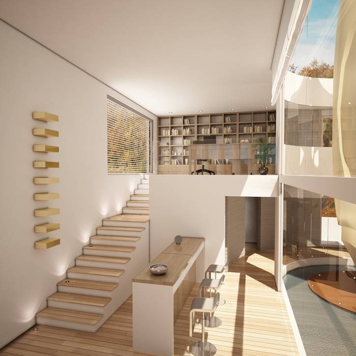 Casa Estudio X, Fi Arquitectos Fi Arquitectos Escritórios minimalistas