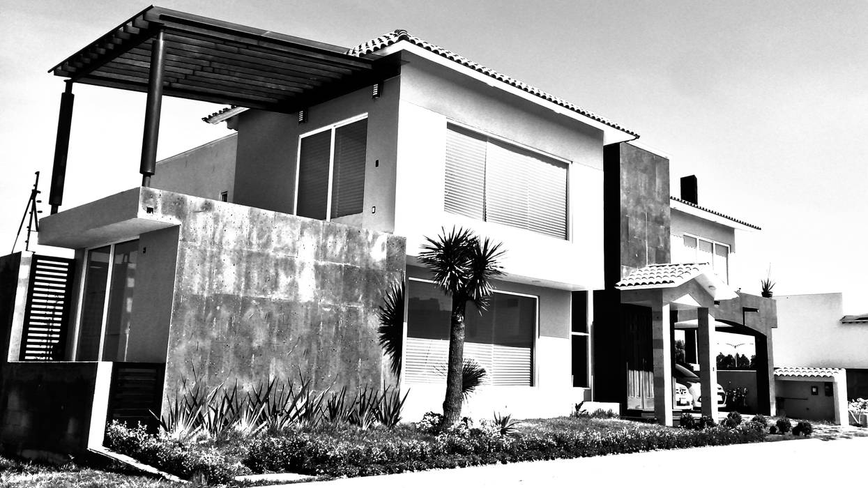 Hacienda San Antonio B/W Arkisav Casas unifamiliares Hacienda San Antonio,Metepec,Toluca,Residencia,Casa,Diseño,proyectos,Arquitectura,Construcción