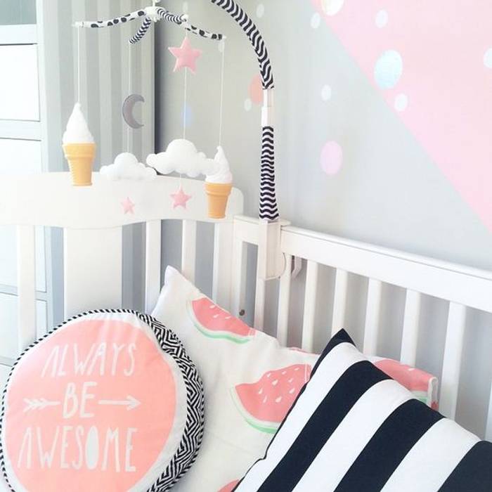 Inspiración para dormitorio infantil, Vero Capotosto Vero Capotosto Dormitorios infantiles modernos: pink,rosa,niños,niñas,bebe,cuarto,room,baby,kids,cuna,cradle,Decoración y accesorios