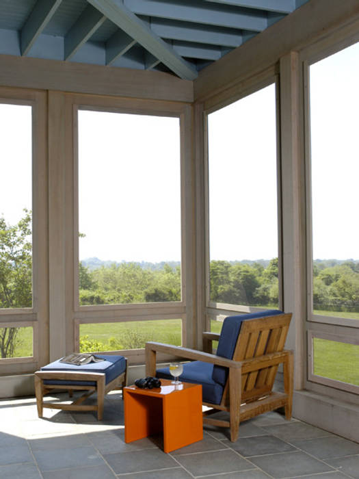 Town Lane Residence, Amagansett, NY BILLINKOFF ARCHITECTURE PLLC Country style balcony, veranda & terrace