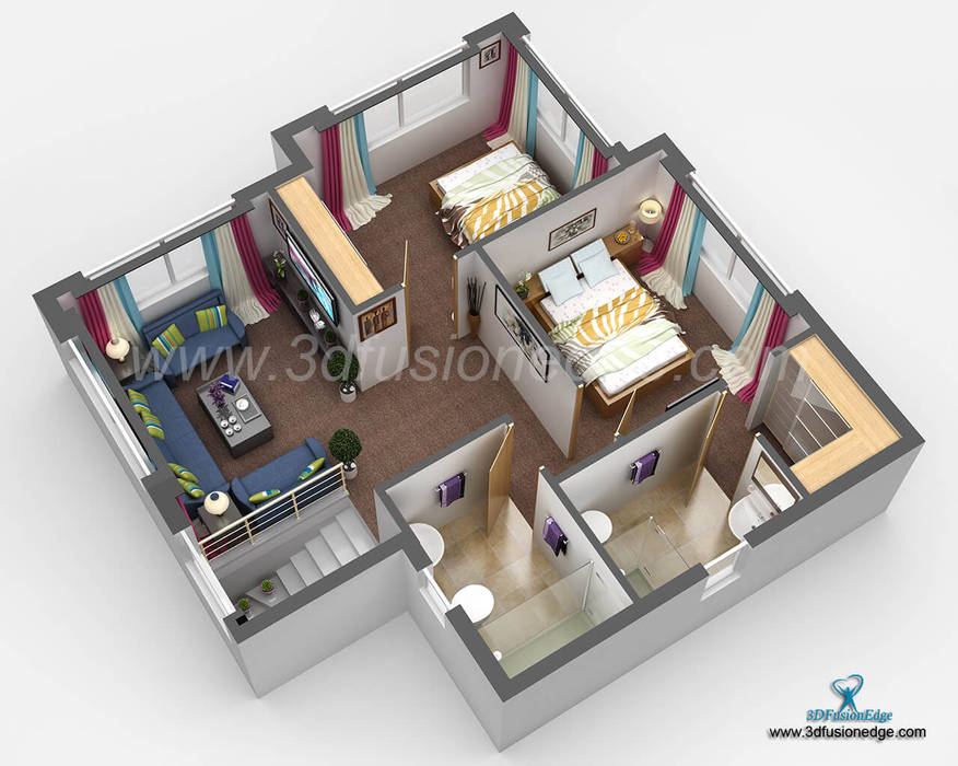 3d floor plan 3DFUSIONEDGE ​3d floor plan