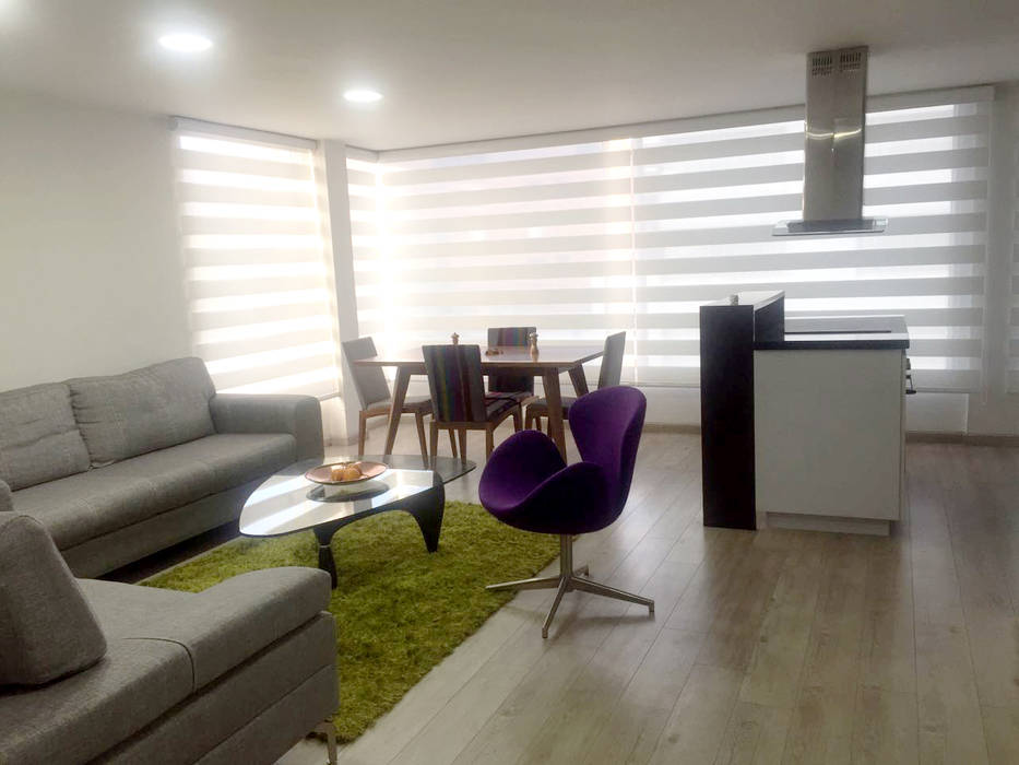 Apartamento en Bogotá Calle 100, MBdesign MBdesign Livings modernos: Ideas, imágenes y decoración