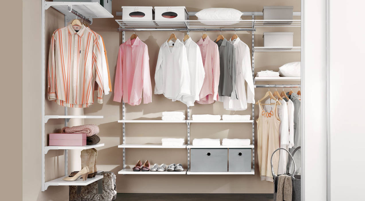 WALK-IN - Wardrobe Shelving System homify Industrial style dressing room wardrobe,walk-in wardrobe,dressing room