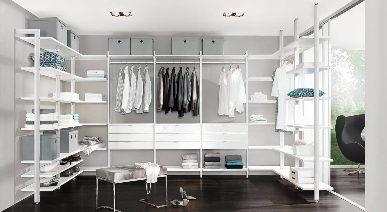 CLOS-IT - Dressing Room Shelving System homify Vestidores de estilo clásico dressing room,walk-in wardrobe,wardrobe