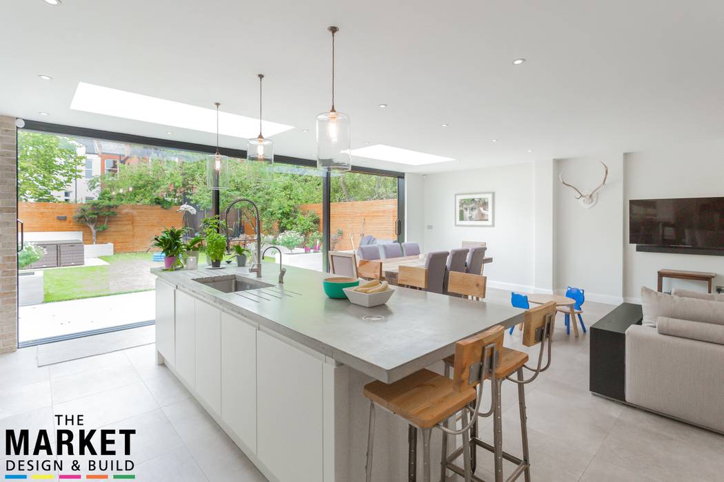 Stunning North London Home Extension & Loft Conversion , The Market Design & Build The Market Design & Build Comedores de estilo moderno