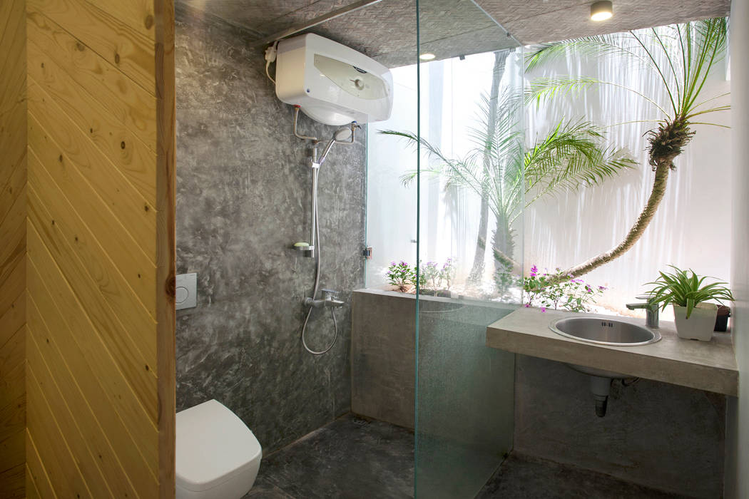 Maison T, NGHIA-ARCHITECT NGHIA-ARCHITECT Phòng tắm phong cách hiện đại