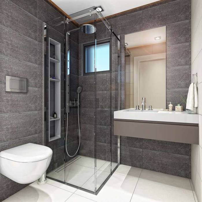 Symphony Villa - Güzelbahçe İzmir, VERO CONCEPT MİMARLIK VERO CONCEPT MİMARLIK Modern style bathrooms