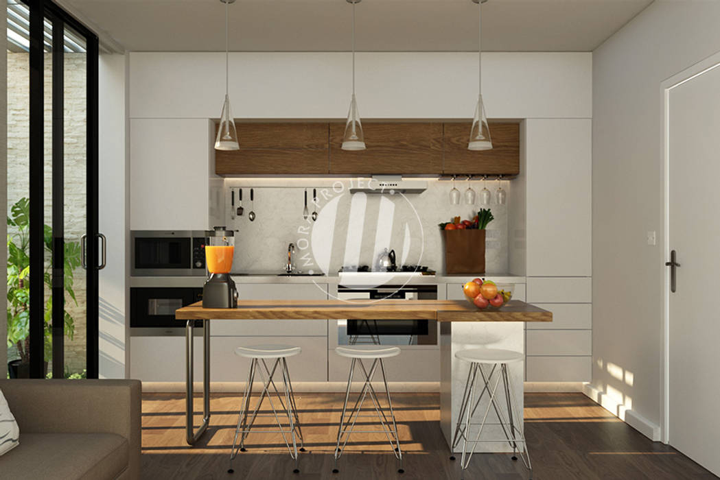 Dapur & Ruang Makan Maxima Studio Medan Interior Design & Arsitek Unit dapur Kayu Wood effect dapur,kitchenset,kitchen,dining area,ruang makan,interior,desain interior,interior design