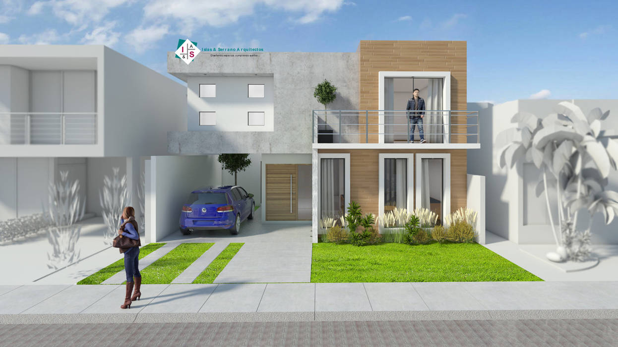 Proyecto, render de fachada Estudio 289 Casas modernas
