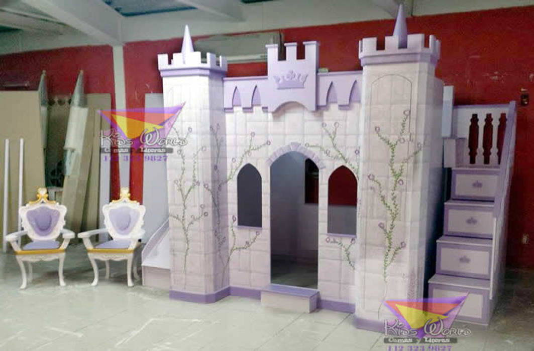 Precioso castillo Angelical Kids World- Recamaras, literas y muebles para niños Dormitorios infantiles clásicos Derivados de madera Transparente castillo,castillos,litera,muebles,niñas,princesas,cama,recamara,Camas y cunas