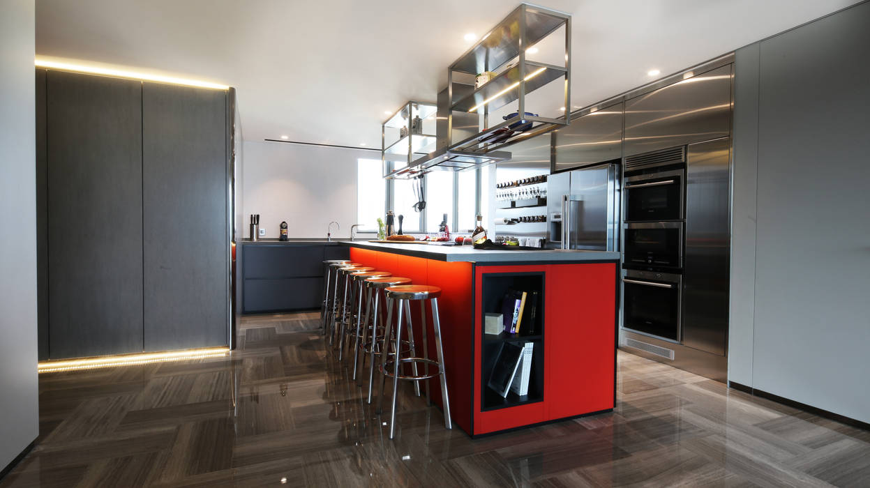 Parc Palais, Artta Concept Studio Artta Concept Studio Built-in kitchens Cabinetry,Building,House,Automotive design,Interior design,Flooring,Hall,Shelving,Floor,Kitchen