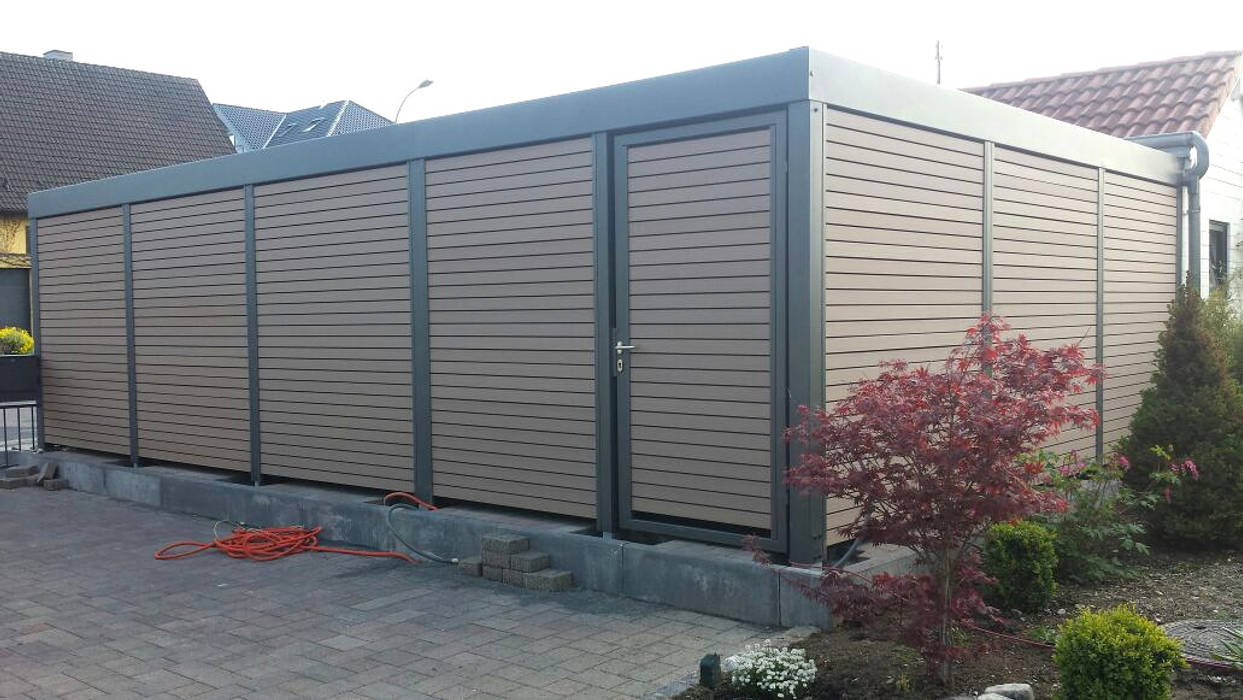 Stahlcarport Wpc Wandverkleidung Von Carport Schmiede Gmbh Co Kg Hersteller Fur Metallcarports Und Stahlcarports Auf Mass Modern Eisen Stahl Homify