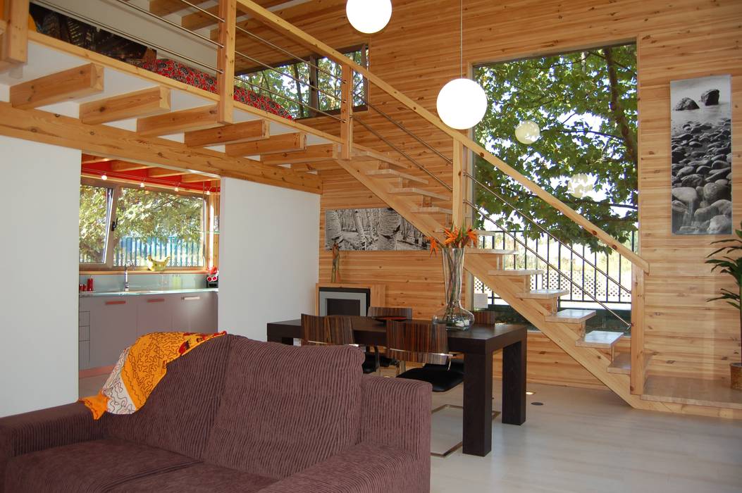 RUSTICASA | Casa modelo | Vila Nova de Cerveira, RUSTICASA RUSTICASA Livings de estilo moderno Madera Acabado en madera
