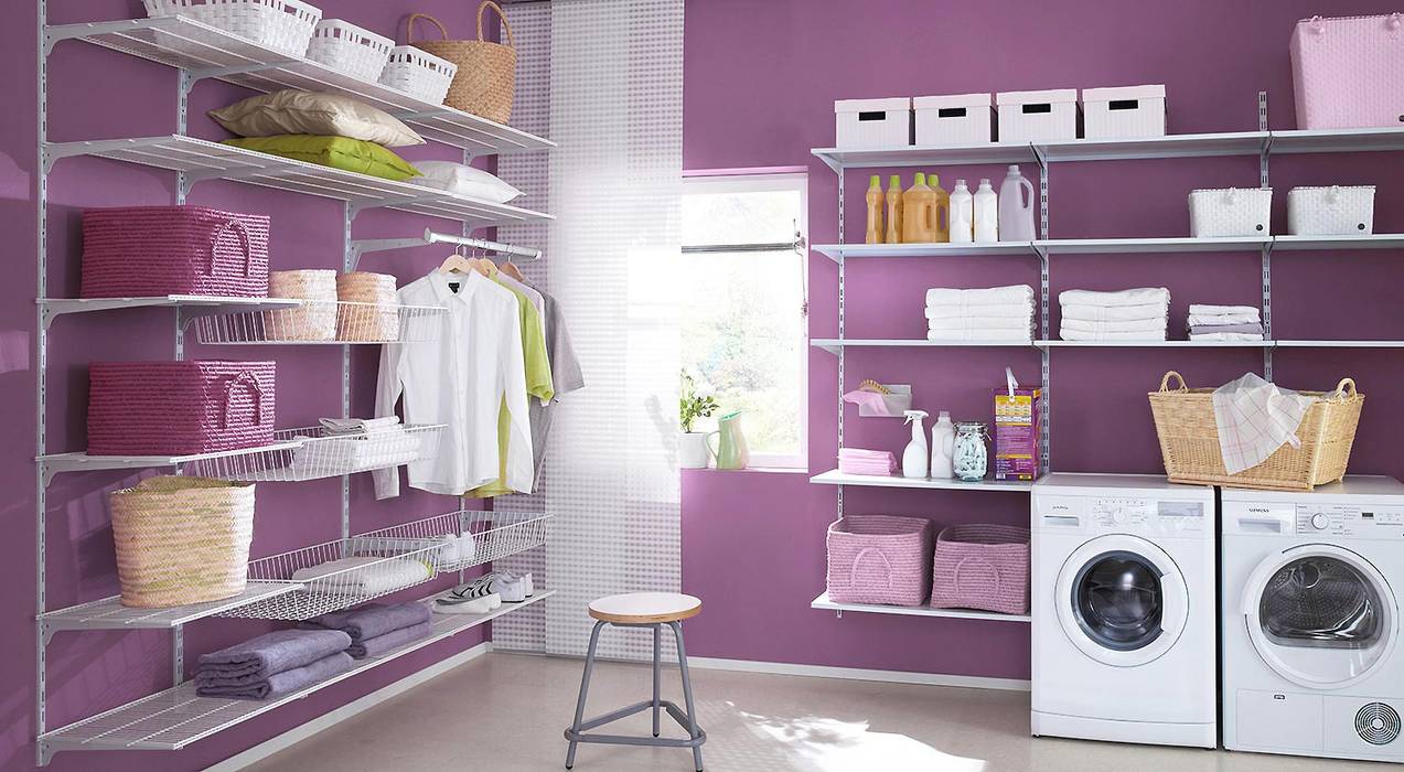 P-SLOT—Wall Shelving System homify Industrial style dressing room storage,garage,basement,wall shelving system