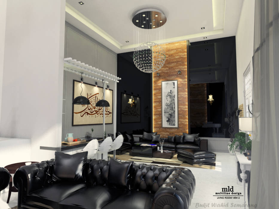 Living Room - Semarang, Multiline Design Multiline Design Ruang Keluarga Minimalis