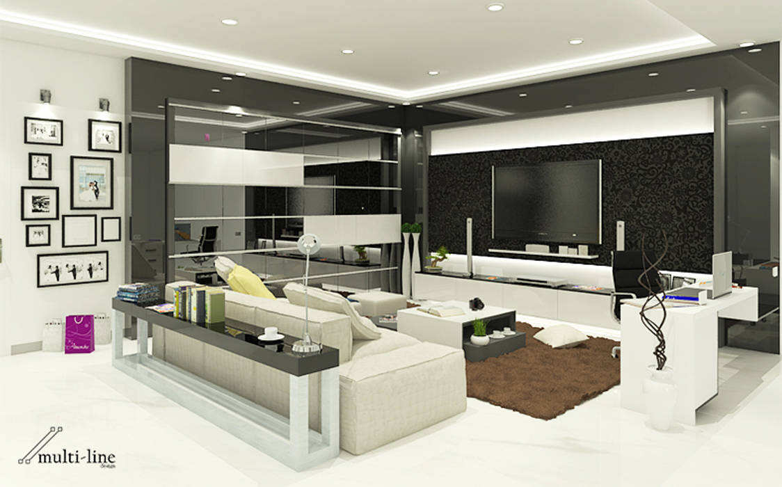 Family Room - Semarang, Multiline Design Multiline Design Ruang Keluarga Minimalis