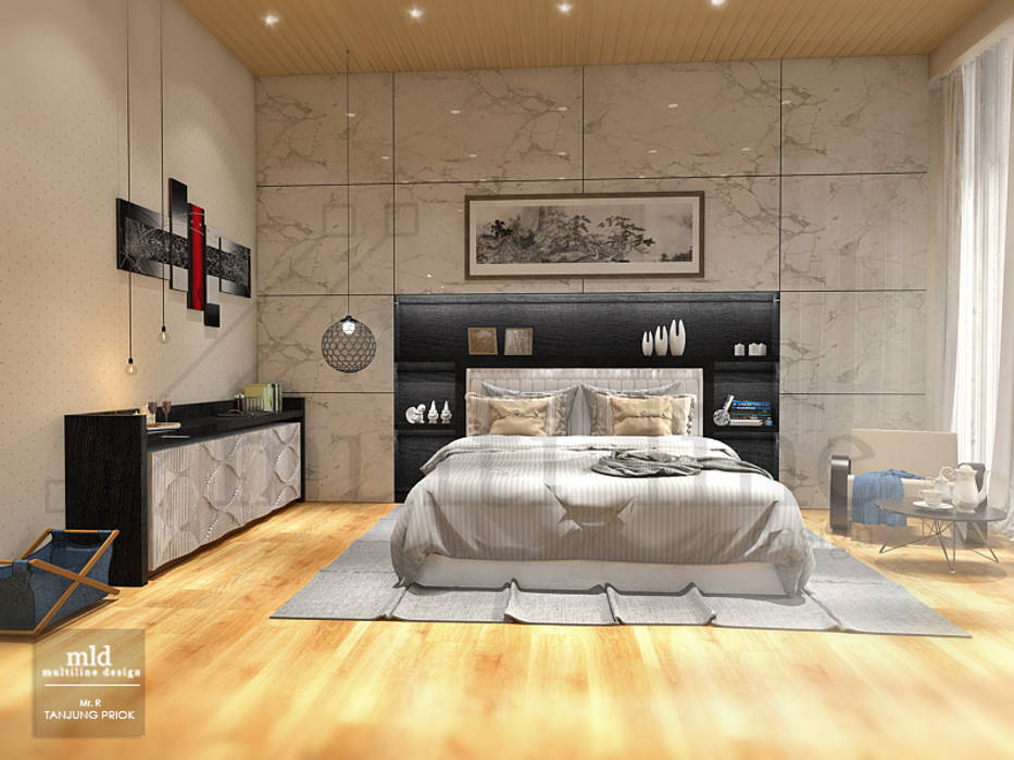 Master Bedroom - Tanjung priok, Multiline Design Multiline Design Kamar Tidur Modern