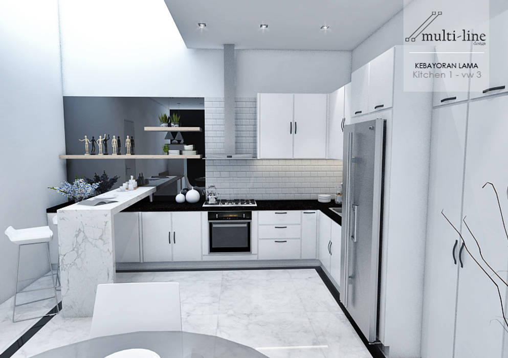 Kitchen Kebayoran Lama, Multiline Design Multiline Design Dapur built in