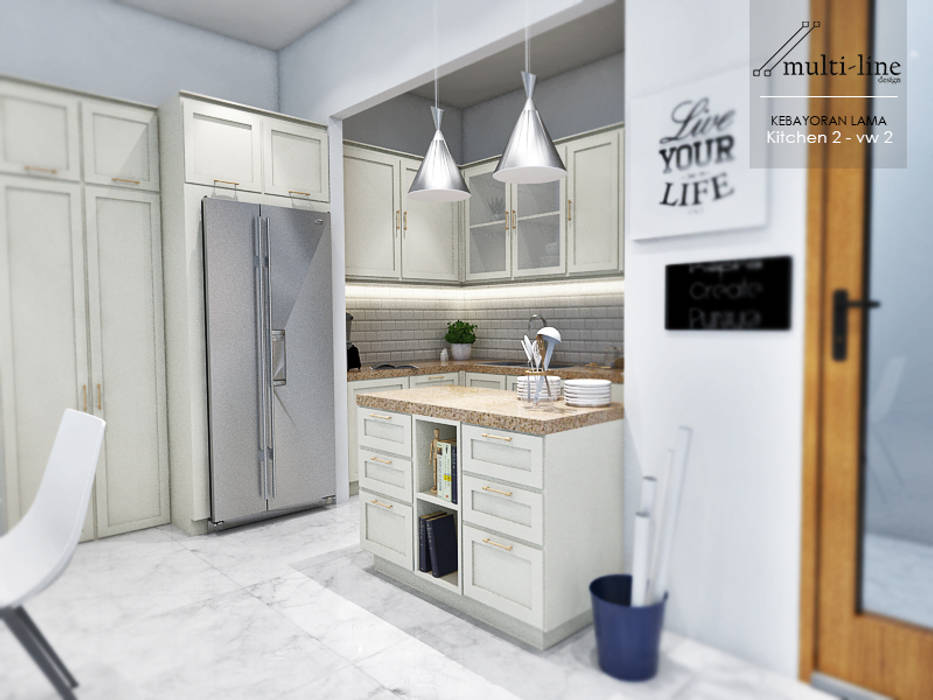 Kitchen Kebayoran Lama, Multiline Design Multiline Design Dapur built in