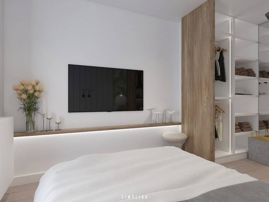 80-metrów bliskiej Woli, SIMPLIKA SIMPLIKA Modern style bedroom