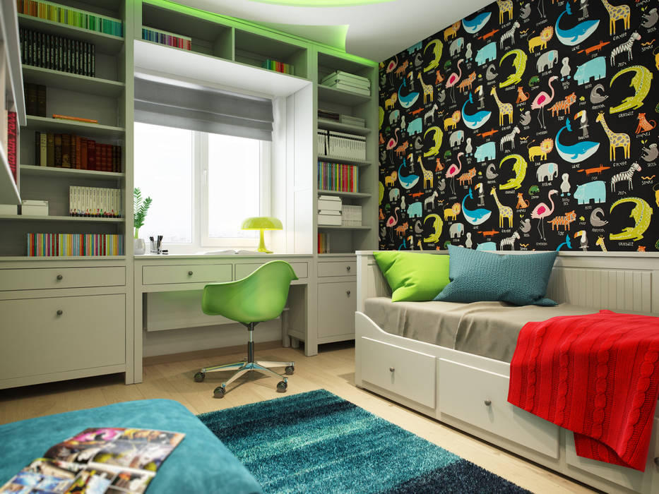 Apartment in Tomsk, EVGENY BELYAEV DESIGN EVGENY BELYAEV DESIGN Modern nursery/kids room