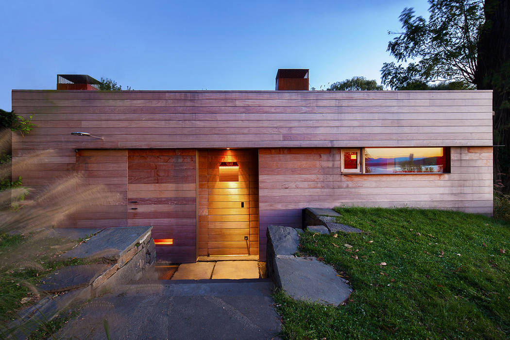 Hudson Valley Spa, andretchelistcheffarchitects andretchelistcheffarchitects Nhà gỗ