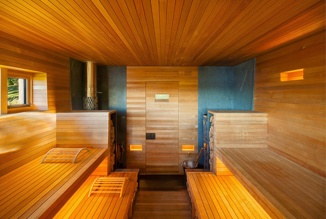 Hudson Valley Spa, andretchelistcheffarchitects andretchelistcheffarchitects ซาวน่า