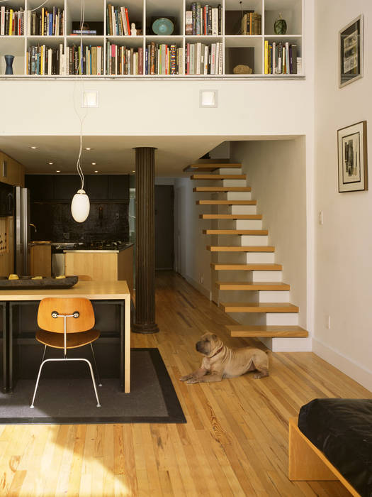 greenwich village duplex, Kimberly Peck Architect Kimberly Peck Architect Modern Living Room