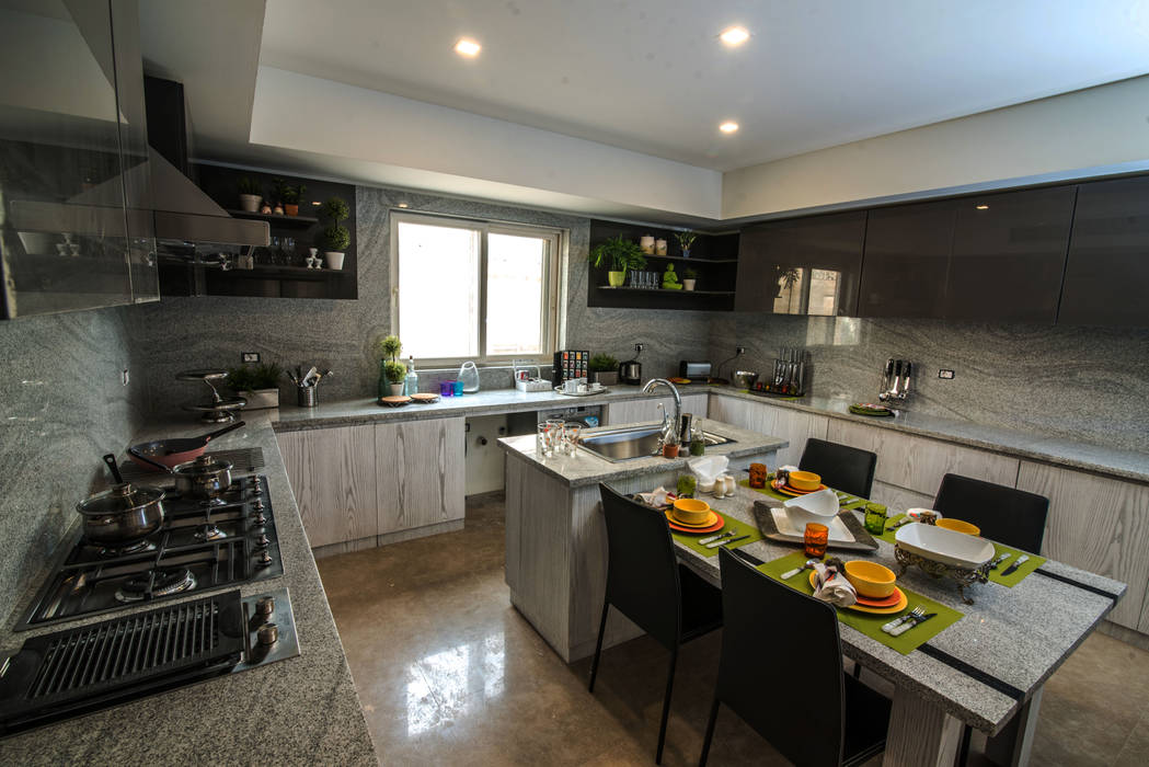 Family Kitchen, Micasa Design Micasa Design Кухонні прилади Сірий