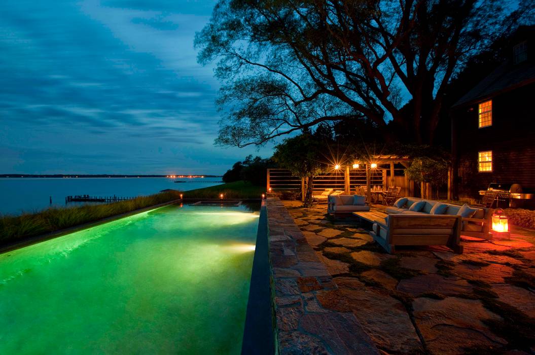 Shelter Island Pool & Terrace, andretchelistcheffarchitects andretchelistcheffarchitects مسبح لانهائي
