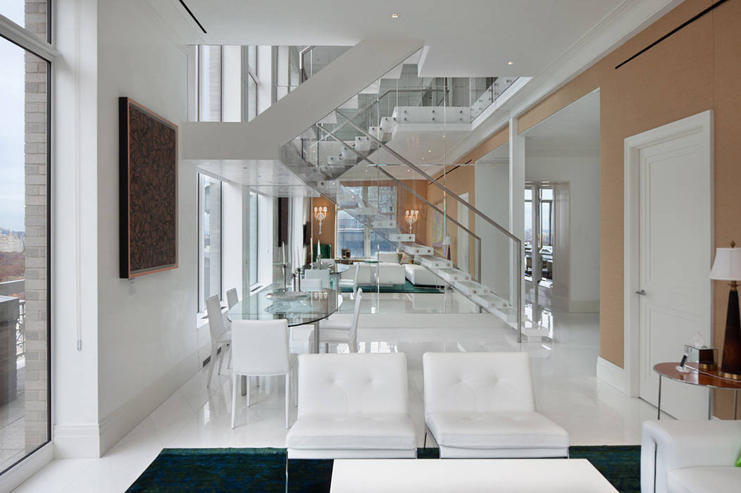 Park Avenue Duplex, andretchelistcheffarchitects andretchelistcheffarchitects Soggiorno moderno