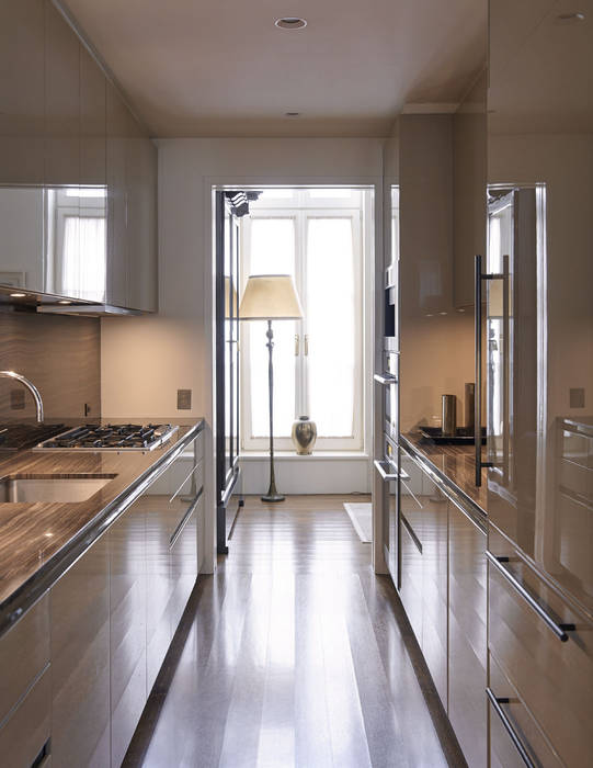 West Village Townhouse andretchelistcheffarchitects Kitchen art deco,contemporary,manhattan,new york,townhouse,wood,marble,sophisticated