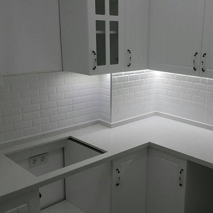 Kristella white mutfak tezgahi Özyılmaz Mermer Akdeniz Mutfak Kuvars mutfak tezgahı,kuvars,çimstone,belenco,tezgah,Mutfak Tezgâhları