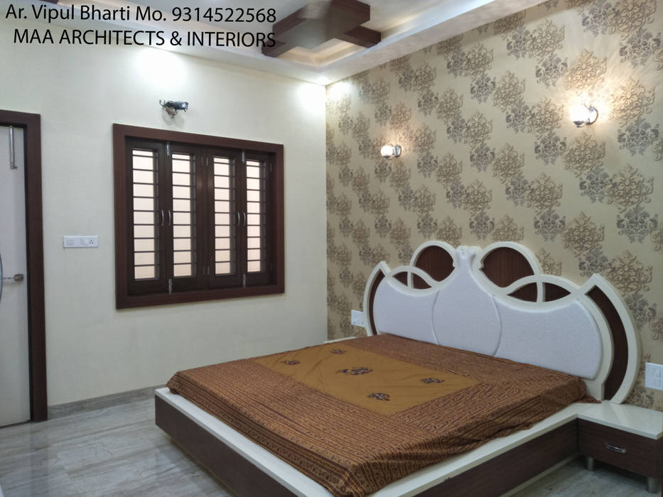 Sunil ji Kalyani , MAA ARCHITECTS & INTERIOR DESIGNERS MAA ARCHITECTS & INTERIOR DESIGNERS Modern style bedroom