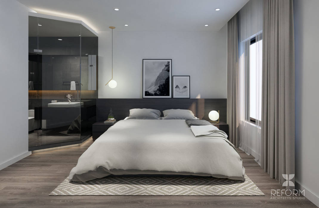 HD303 - Apartment, Reform Architects Reform Architects モダンスタイルの寝室
