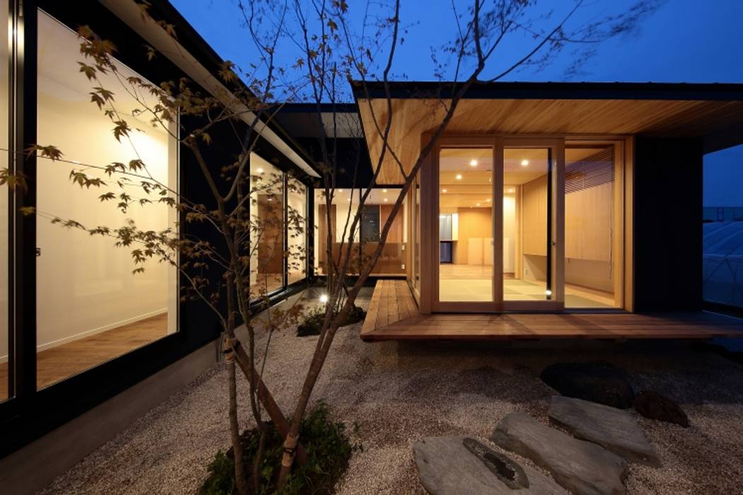 加須の平屋, TEKTON | テクトン建築設計事務所 TEKTON | テクトン建築設計事務所 禪風庭院 木頭 Wood effect