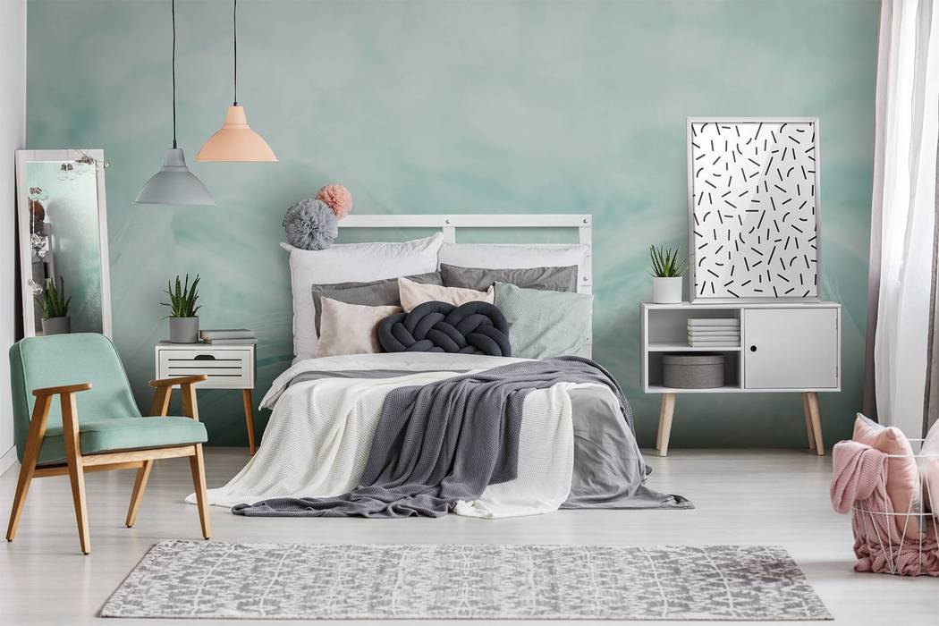 Scandinavian Mint Pixers Scandinavian style bedroom