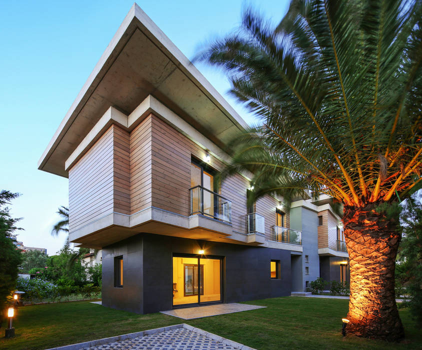 Ilıca Evi - ikiz 1 Egeli Proje Pasif ev İşlenmiş Ahşap Şeffaf Pasif Ev,Modern Mimari,Cephe Tasarımı