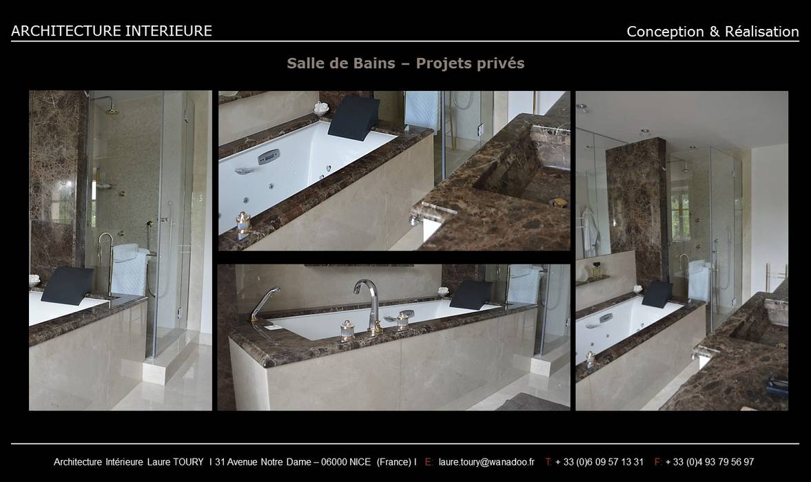 Salles de bains - Bathroom, Architecture interieure Laure Toury Architecture interieure Laure Toury Salle de bain classique