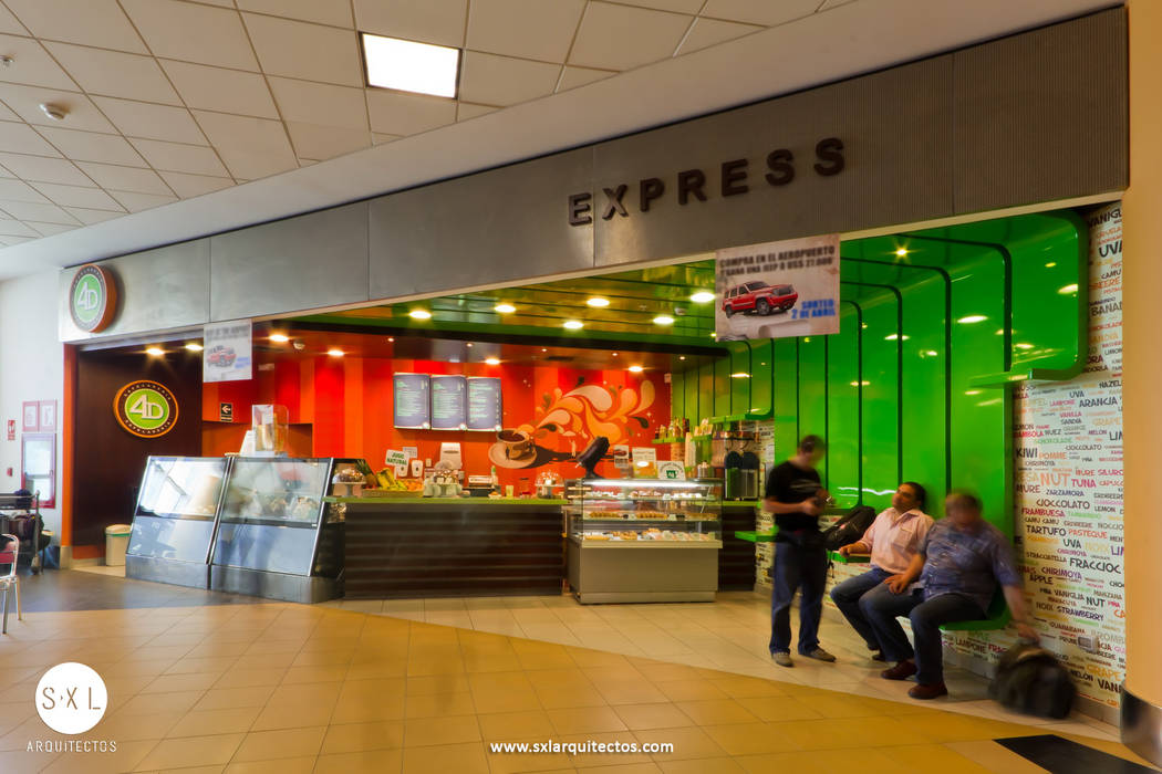 4D Express Cafeladería , SXL ARQUITECTOS SXL ARQUITECTOS Moderne Weinkeller Holz-Kunststoff-Verbund