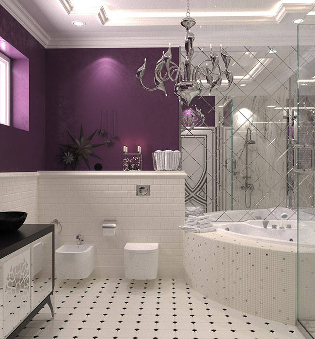  в стиле арт деко ванная в классическом стиле от студия дизайна .