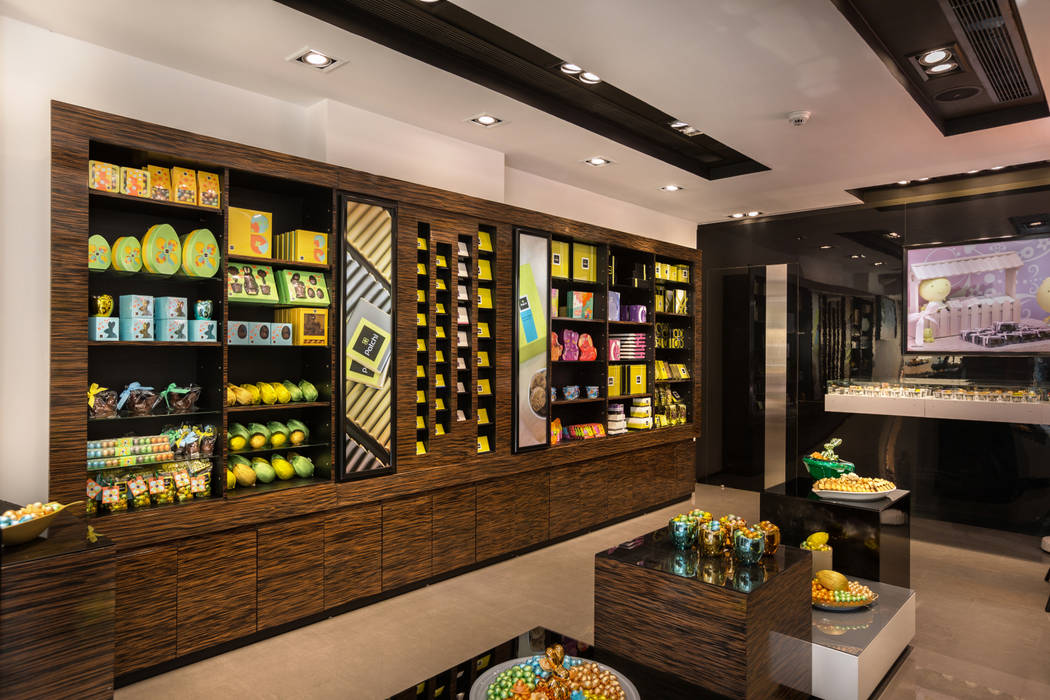 Patchi - Zamalek Store Mazura Commercial spaces Solid Wood Multicolored Chocolate Display,Chocolate Storage,Ebony Veneer,Ebony Glossy Finish,Commercial Spaces
