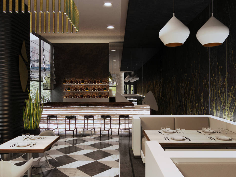 «Golden Gate», Wide Design Group Wide Design Group Ruang Komersial Restoran