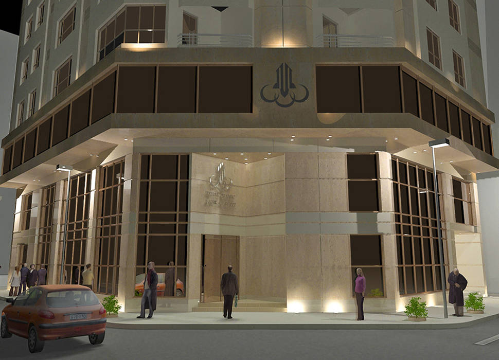 Faisal Bank Tower - Cairo, Ereibi for Engineering Design Ereibi for Engineering Design مساحات تجارية شركات