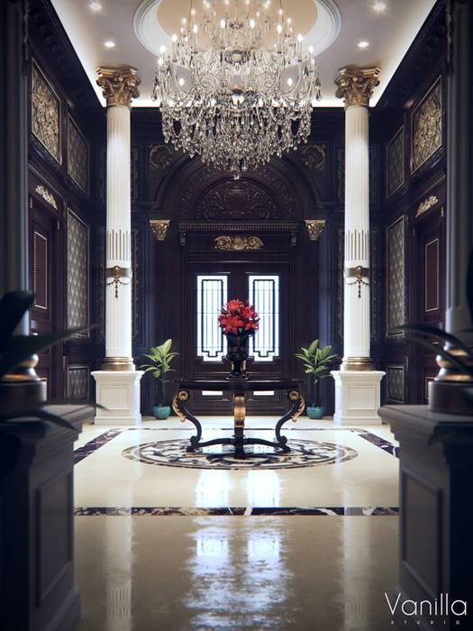 Luxurious Interior New Cairo, Vanilla Studio Vanilla Studio Pasillos, vestíbulos y escaleras de estilo clásico