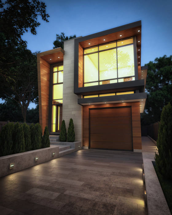 Park Hill Rd, Contempo Studio Contempo Studio Modern houses Sky,Plant,Window,Building,Tree,Shade,House,Fixture,Wood,Residential area