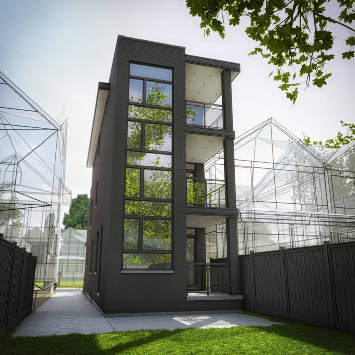 Crawford St, Contempo Studio Contempo Studio Modern houses Sky,Plant,Tree,Urban design,Grass,Residential area,Building,Woody plant,Facade,Real estate