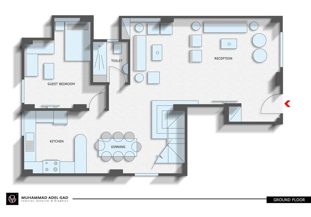 Residential Duplex Interior & Exterior Design, M. Adel M. Adel