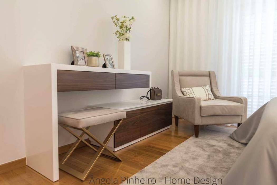 Quarto Elegante , Ângela Pinheiro Home Design Ângela Pinheiro Home Design Dormitorios de estilo ecléctico