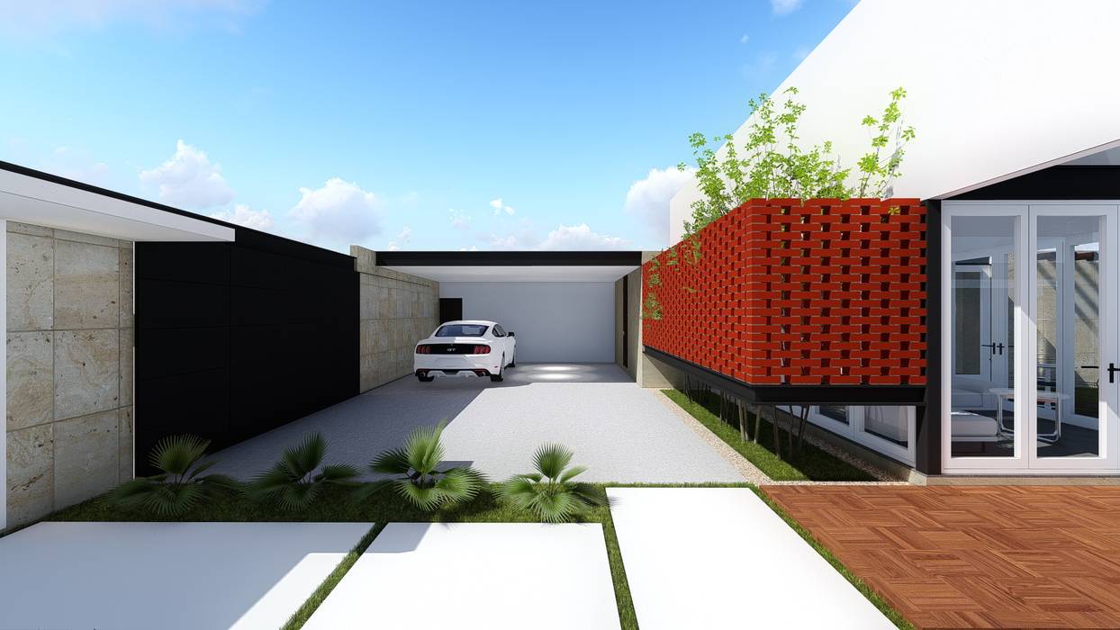 homify Garagens abertas Ferro/Aço